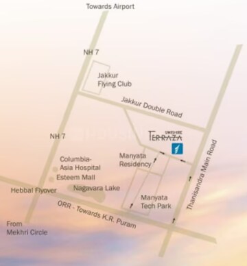 3 BHK Apartment – Map Location View at Thanisandra - for Sale