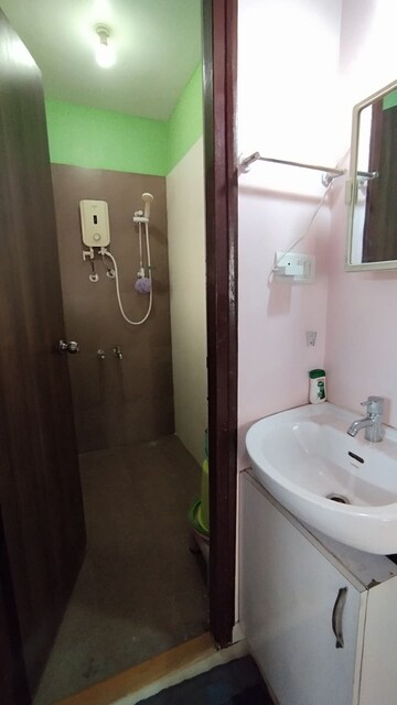 Bathroom in 1 BHK Apartment at Raunak City, Kalyan West – for Rent