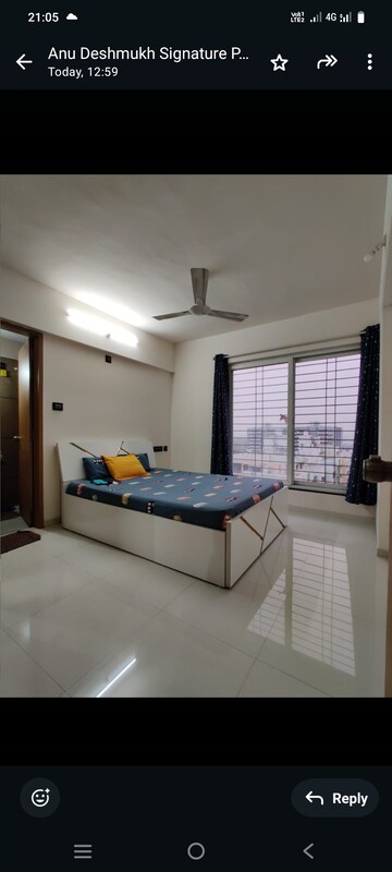 Master Bedroom in 3 BHK Apartment at Shree Signature Park, Wakad – for Rent