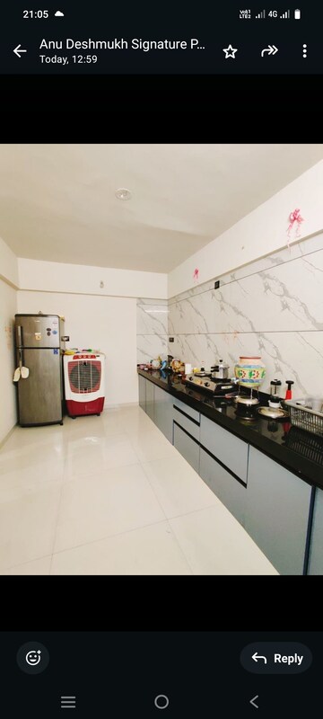 Kitchen in 3 BHK Apartment at Shree Signature Park, Wakad – for Rent