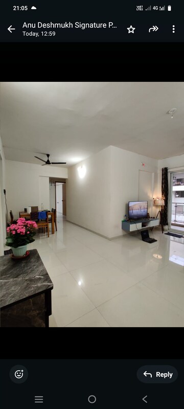 Living Room in 3 BHK Apartment at Shree Signature Park, Wakad – for Rent