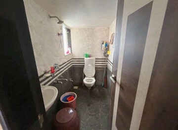 Bathroom in 1 BHK Apartment at Rajaram Sukur Sapphire, Ghodbunder Road – for Rent