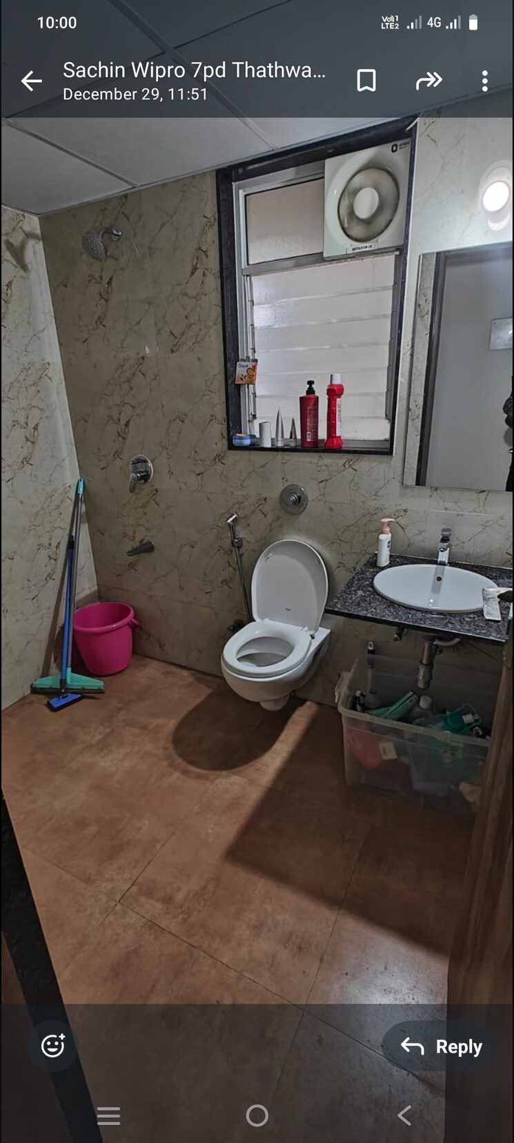 Bathroom, bhandari-7-plumeria-drive 3 Bedroom 1500 Sq.Ft. Apartment In Tathawade Pune 8021159