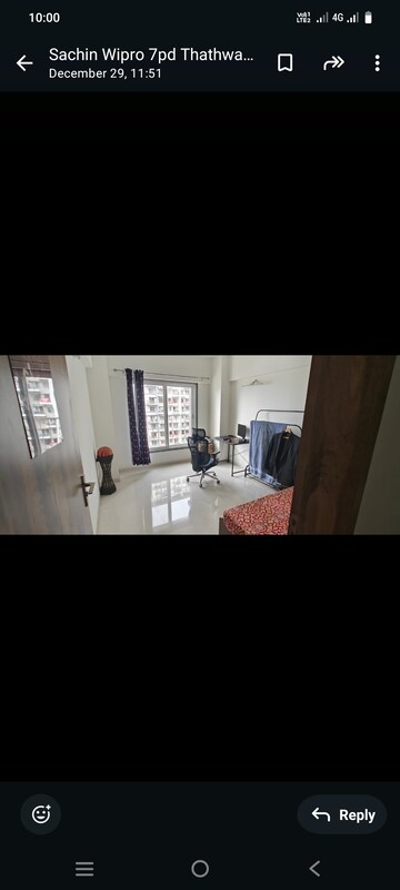 Bedroom in 3 BHK Apartment at Bhandari 7 Plumeria Drive, Tathawade – for Sale