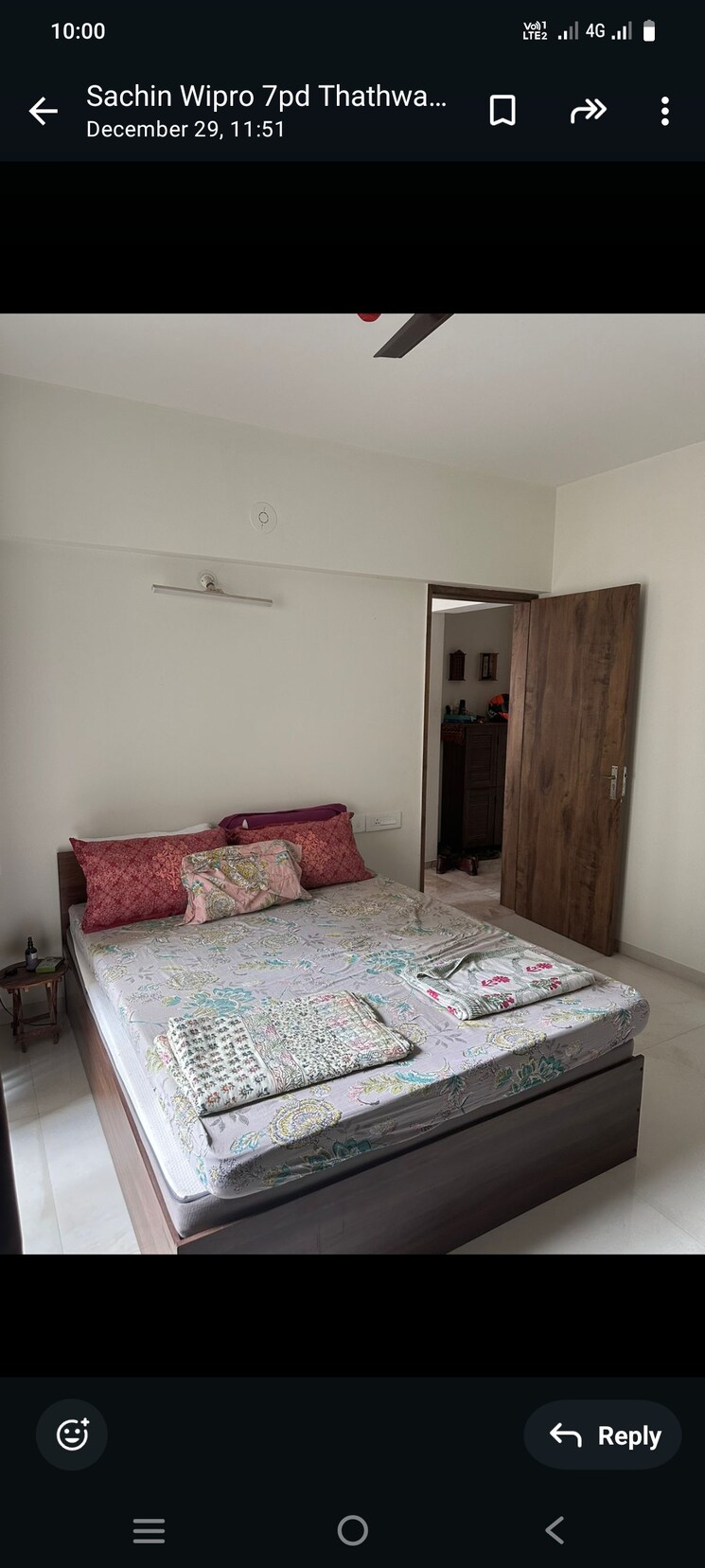Bedroom, bhandari-7-plumeria-drive 3 Bedroom 1500 Sq.Ft. Apartment In Tathawade Pune 8021159