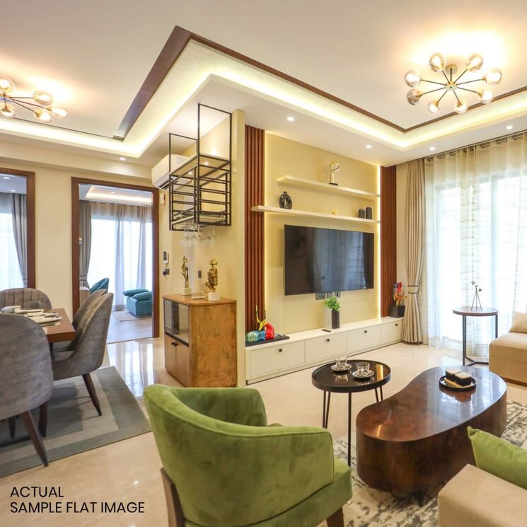 Living Room, oro-constella 3.5 Bedroom 1748 Sq.Ft. Apartment In Sushant Golf City Lucknow 8021448