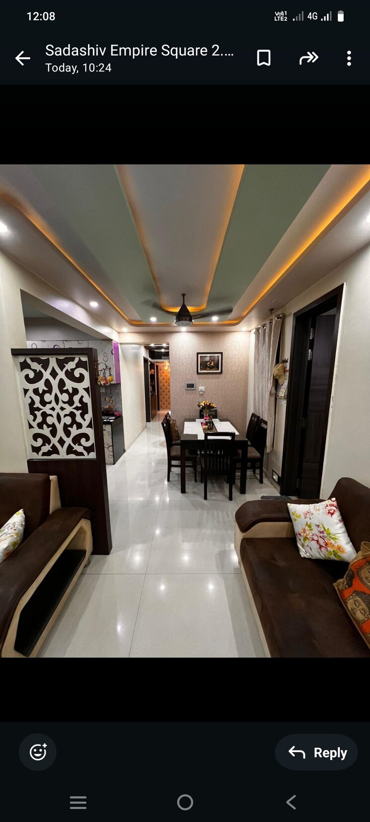 Living Room, sukhwani-empire-square 3 Bedroom 1800 Sq.Ft. Apartment In Pimpri Pune 8022044