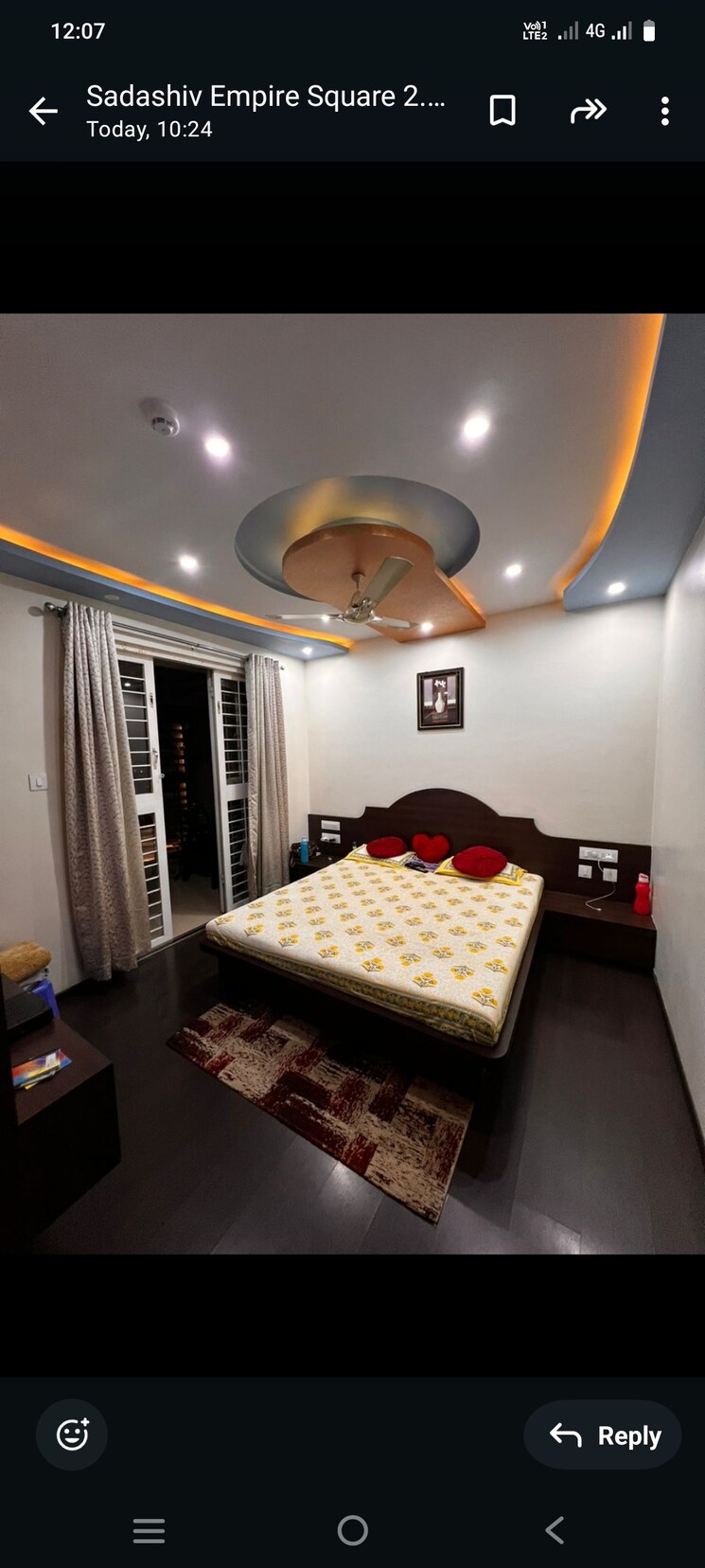 Master Bedroom, sukhwani-empire-square 3 Bedroom 1800 Sq.Ft. Apartment In Pimpri Pune 8022044
