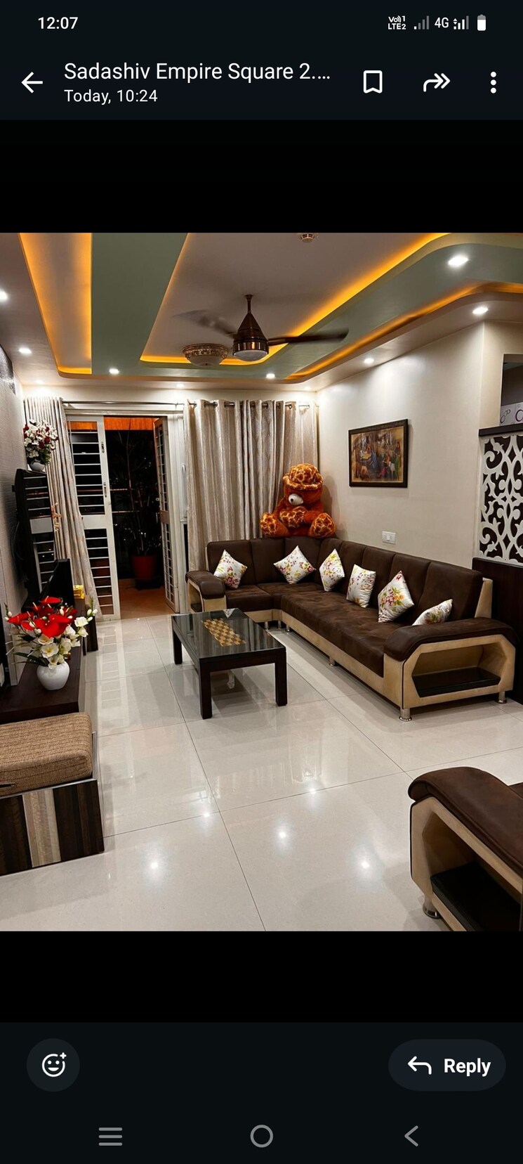 Living Room, sukhwani-empire-square 3 Bedroom 1800 Sq.Ft. Apartment In Pimpri Pune 8022044