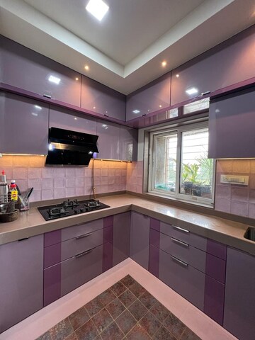 Kitchen in 1 BHK Apartment at Puranik Rumah Bali, Ghodbunder Road – for Sale