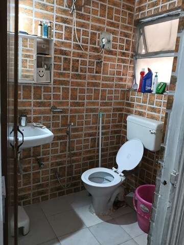 Bathroom in 2 BHK Apartment at Rail Vihar CHS, Kharghar Sector 4 – for Rent