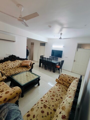 Living Room in 3 BHK Builder Floor at Ansal Sushant Apartments, Sushant Lok I – for Rent