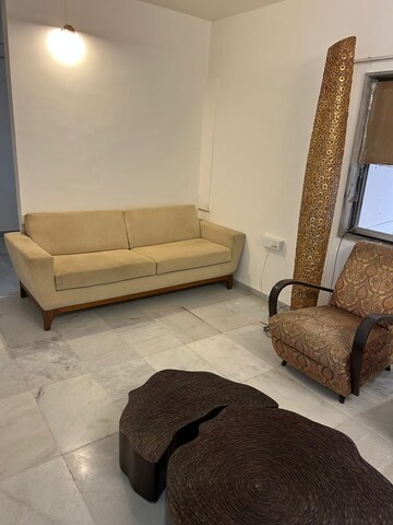 Living Room in 1 BHK Apartment at Juhu Jivan, Juhu – for Rent