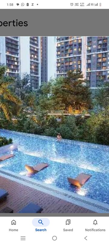 Swimming Pool in 2 BHK Apartment at Godrej Woods, Sector 43 – for Rent