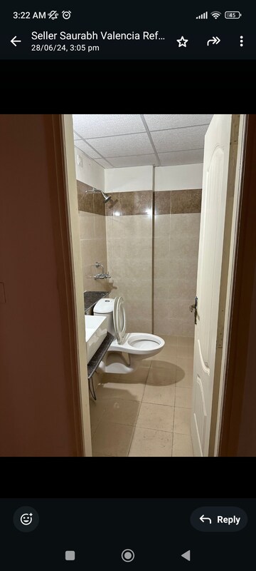 Bathroom in 3 BHK Apartment at Sushma Valencia, International Airport Road – for Sale