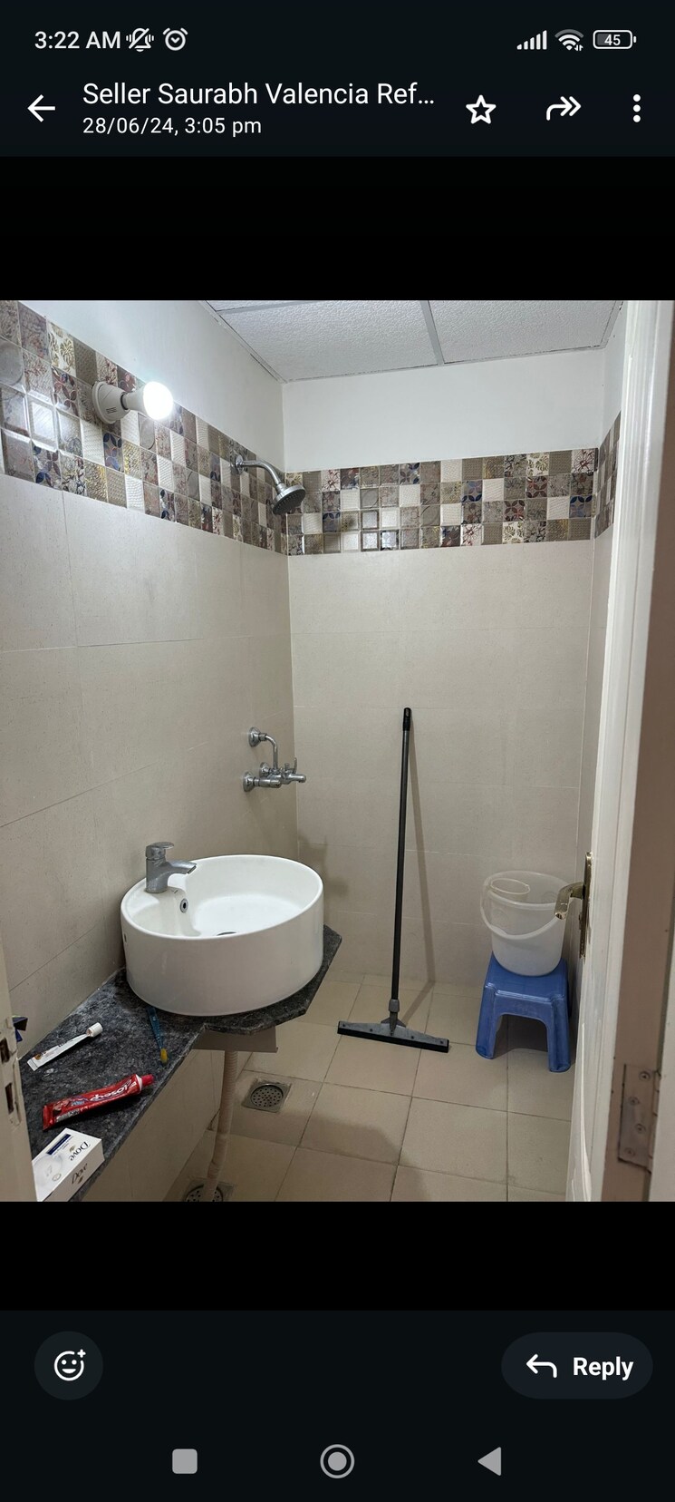 Bathroom, sushma-valencia 3 Bedroom 2250 Sq.Ft. Apartment In International Airport Road Zirakpur 8024634