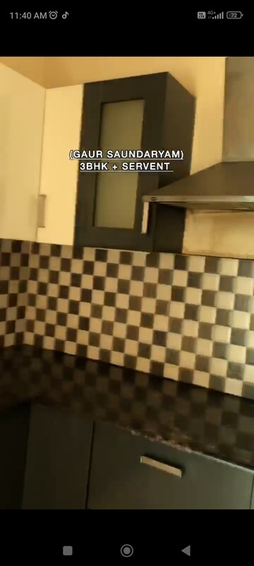 Kitchen in 3.5 BHK Apartment at Gaur Saundaryam, Tech Zone 4 Greater Noida – for Rent