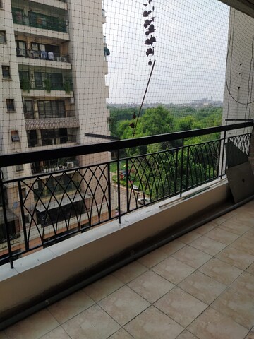 Balcony in 4 BHK Apartment at Eros Kenwood Tower, Charmwood Village – for Sale