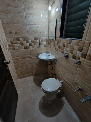 Bathroom in 2 BHK Apartment at Akashganga Complex Kavesar, Kavesar – for Rent