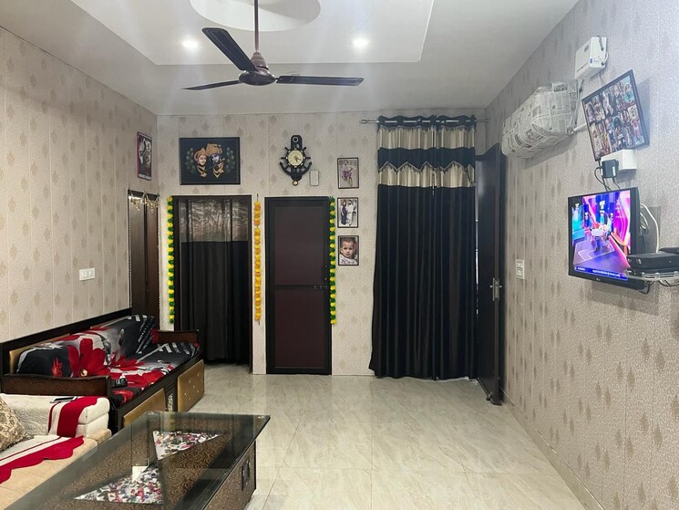 Living Room, ms-enclave-zirakpur 3 Bedroom 1100 Sq.Ft. Builder Floor In Dhakoli Village Zirakpur 8026478