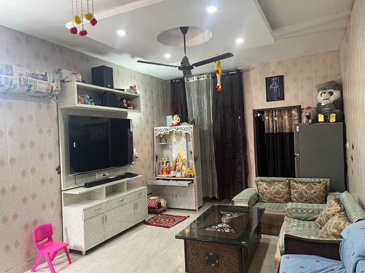Living Room, ms-enclave-zirakpur 3 Bedroom 1100 Sq.Ft. Builder Floor In Dhakoli Village Zirakpur 8026478