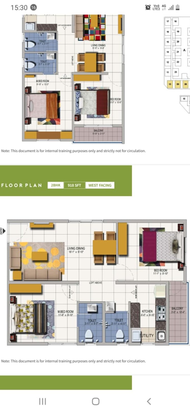 Floor Plan, urbanrise-spring-is-in-the-air 2 Bedroom 918 Sq.Ft. Apartment In Ameenpur Hyderabad 8026717