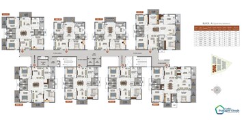 Floor Plan in 3 BHK Apartment at Gothic Pentagon Clouds, Bachupally – for Sale
