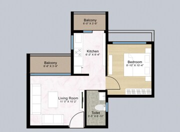 Floor Plan in 1 BHK Apartment at Giravale – for Sale