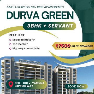 Master Bedroom in 3 BHK Apartment at Chi V Greater Noida – for Sale
