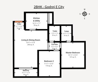 2 BHK Apartment For Resale in Godrej E City Electronic City Phase I Bangalore  8027564