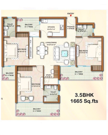 3 BHK Apartment For Sale in M3M Capital, Sector 113