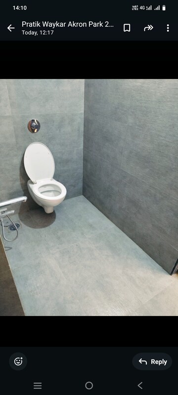 Bathroom in 1 BHK Apartment at Pantheon Acorn Park Phase 1, Wakad – for Rent