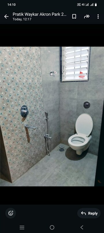 Bathroom in 1 BHK Apartment at Pantheon Acorn Park Phase 1, Wakad – for Rent