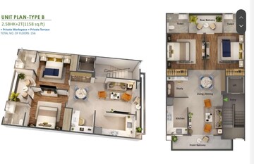Floor Plan in 2.5 BHK Builder Floor at Smart World Gems, Sector 89 – for Sale