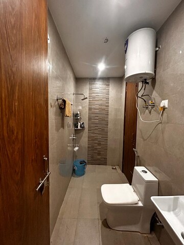 Bathroom in 3 BHK Builder Floor at Ansal Sushant Lok I, Sector 43 – for Rent