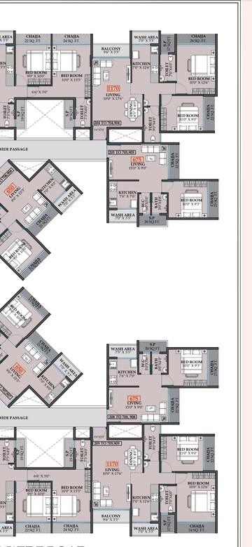 Floor Plan in 1 BHK Apartment at Pushpak Nagar – for Sale