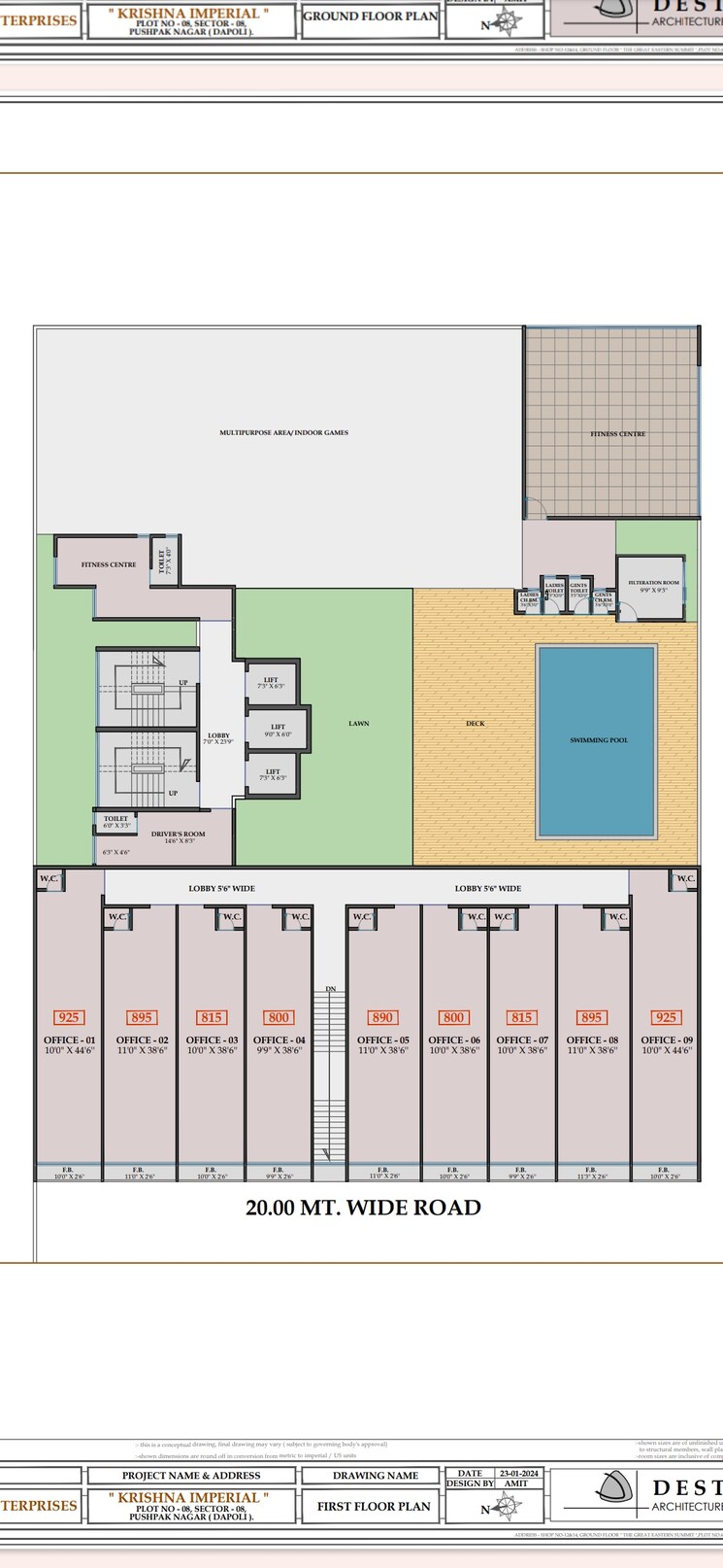 Floor Plan, pushpak nagar 1 Bedroom 720 Sq.Ft. Apartment In Pushpak Nagar Navi Mumbai 8028244