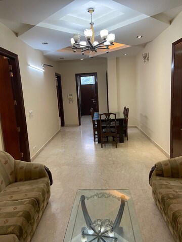 Living Room in 3 BHK Builder Floor at Ansal Sushant Lok I, Sector 43 – for Rent