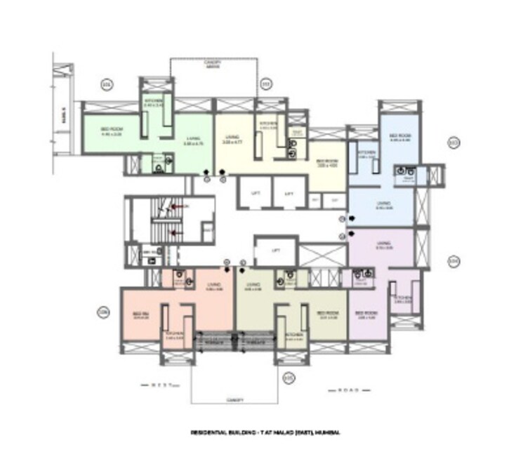 Floor Plan, k-raheja-raheja-residency 1 Bedroom 690 Sq.Ft. Apartment In Malad East Mumbai 8028548