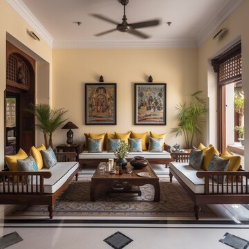 Living Room in 3.5 BHK Villa at Mysore Road – for Sale