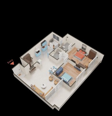 Floor Plan in 2 BHK Apartment at Nikol – for Sale