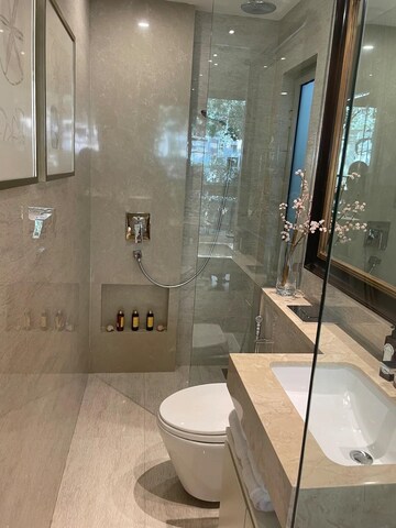 Bathroom in 1 BHK Apartment at Hiranandani Regent Hill, Powai – for Rent