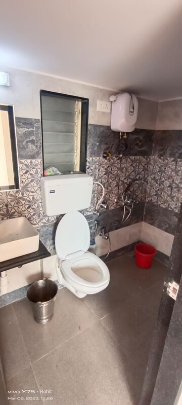 Bathroom in 1.5 BHK Apartment at Agarwal Paramount, Virar West – for Rent