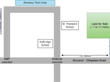 Plot – Map Location View at Shoranur - for Sale