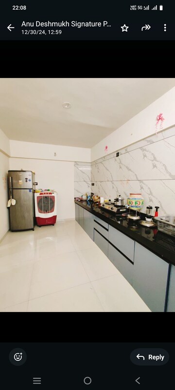 Kitchen in 3 BHK Apartment at Shree Signature Park, Wakad – for Rent