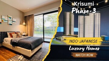 Bedroom in 3 BHK Apartment at Krisumi Waterfall Residences, Sector 36a – for Sale