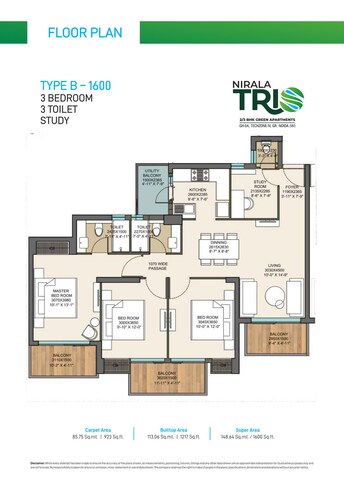 3.5 BHK Apartment For Resale in Nirala Trio Noida Ext Tech Zone 4 Greater Noida  8030619