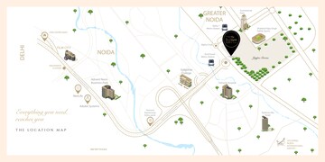 4 BHK Apartment – Map Location View at Gaurs The Islands, Jaypee Greens - for Sale