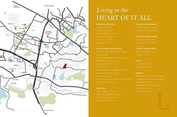 Map Location, ananda-the-legacey 3 Bedroom 1495 Sq.Ft. Apartment In Manikonda Hyderabad 8031182