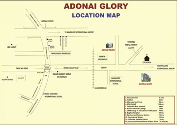 2 BHK Apartment – Map Location View at Byrathi - for Sale